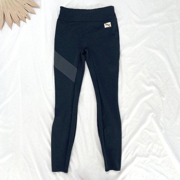 Tracksmith NDO Reflective High Rise Waisted Black Tights or Leggings Size Medium - Picture 1 of 8